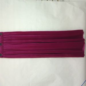 NWOT -Womens Fashion Cranberry Velour Elastic Waist Skirt